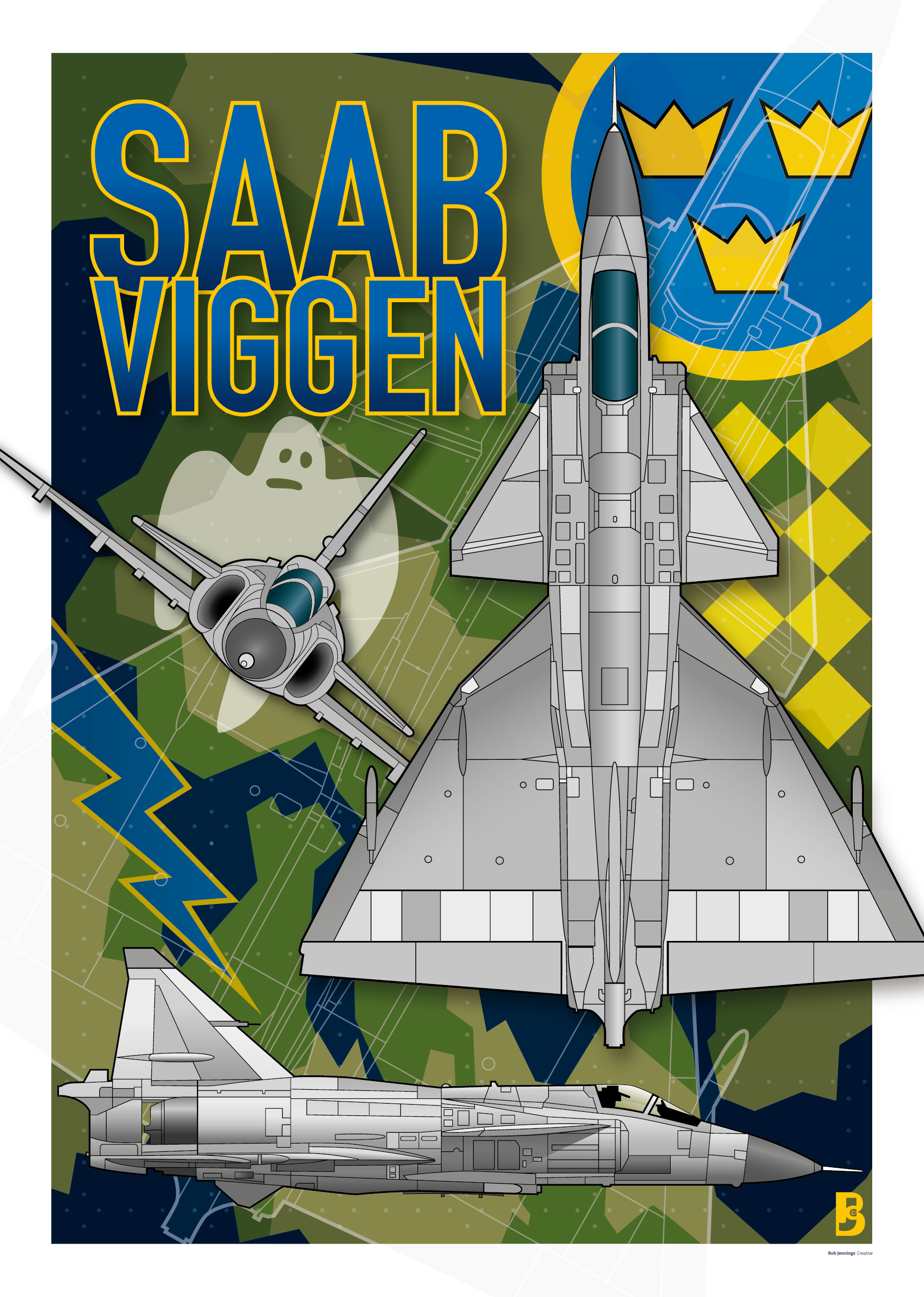 SAAB Viggen (Splinter camo)